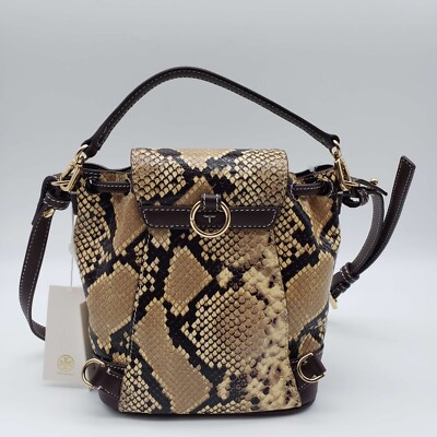 100% Authentic Tory Burch Thea Exotic Mini Bucket Backpack  display picture 3