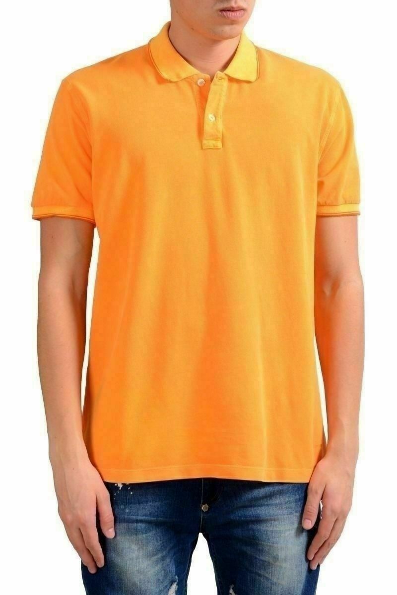 Мужская оранжевая рубашка поло Malo с коротким рукавом US L IT 52