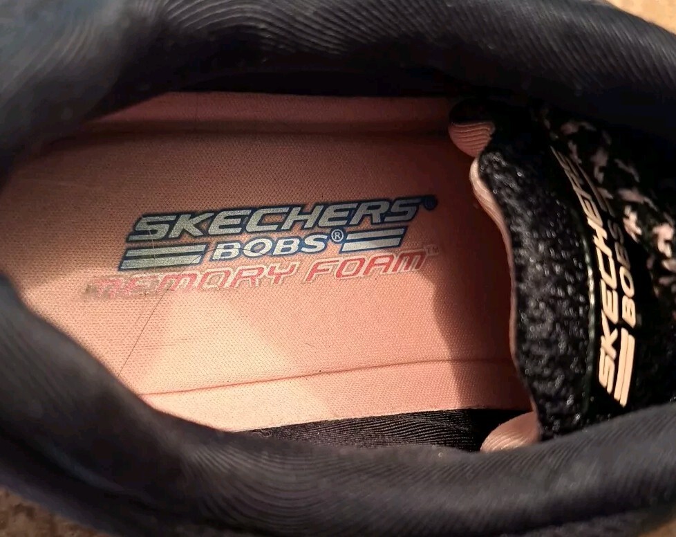 Skechers Bobs Black Memory Foam Shoes Size 9 Women Preowned image 8