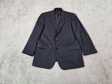 Brooks Brothers Suit Jacket 42 R Navy Wool Striped Loro Piana Italy Luxury Sport