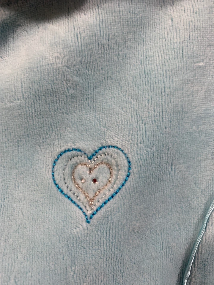 Moletom com capuz azul bebê veludo tamanho 5 feminino arizona - Imagem 2 de 4