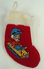 Vintage 1986 An American Tail Fievel Mousekewitz Mini Stocking McDonalds Sears