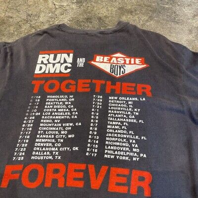 RUN DMC Beastie boys tour t shirt vintage 80s XL | eBay