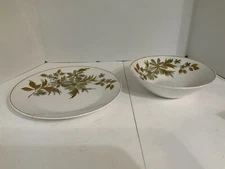 Mikasa “ June Mist” Collection Serving Plate And Serving Bowl