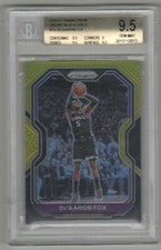 DE'AARON FOX 2020-21 PANINI PRIZM BLACK GOLD PRIZM #/5 2/5 BGS 9.5 🔥