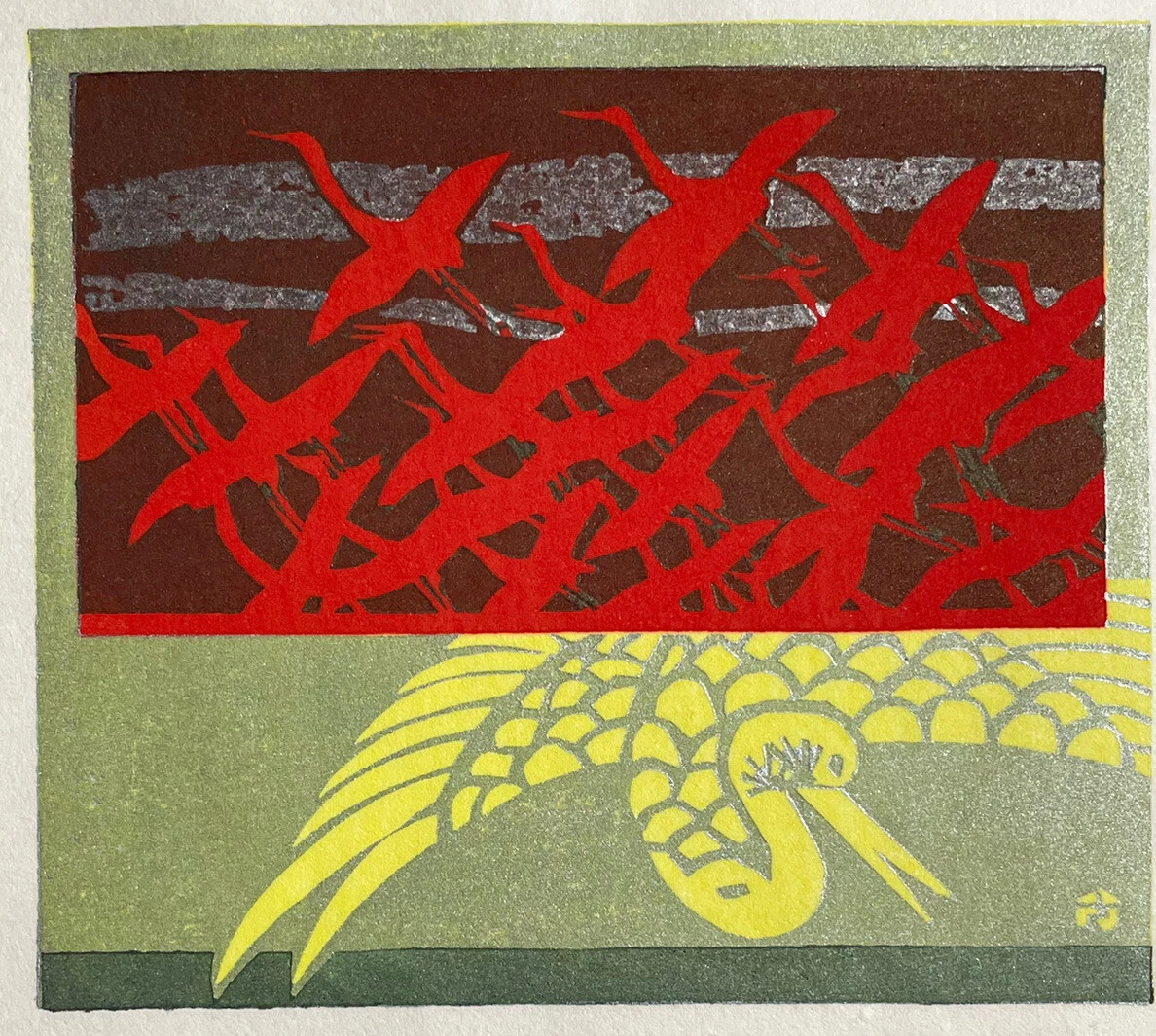 1984 December calendar Japanese woodblock print Takao Sano | eBay