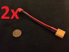 2x  Connector XT60 Male to T Deans Female Adapter Style XT-60 Tplug converter c2