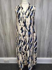 Maxikleid blau vanille creme dunkelblau schwa...