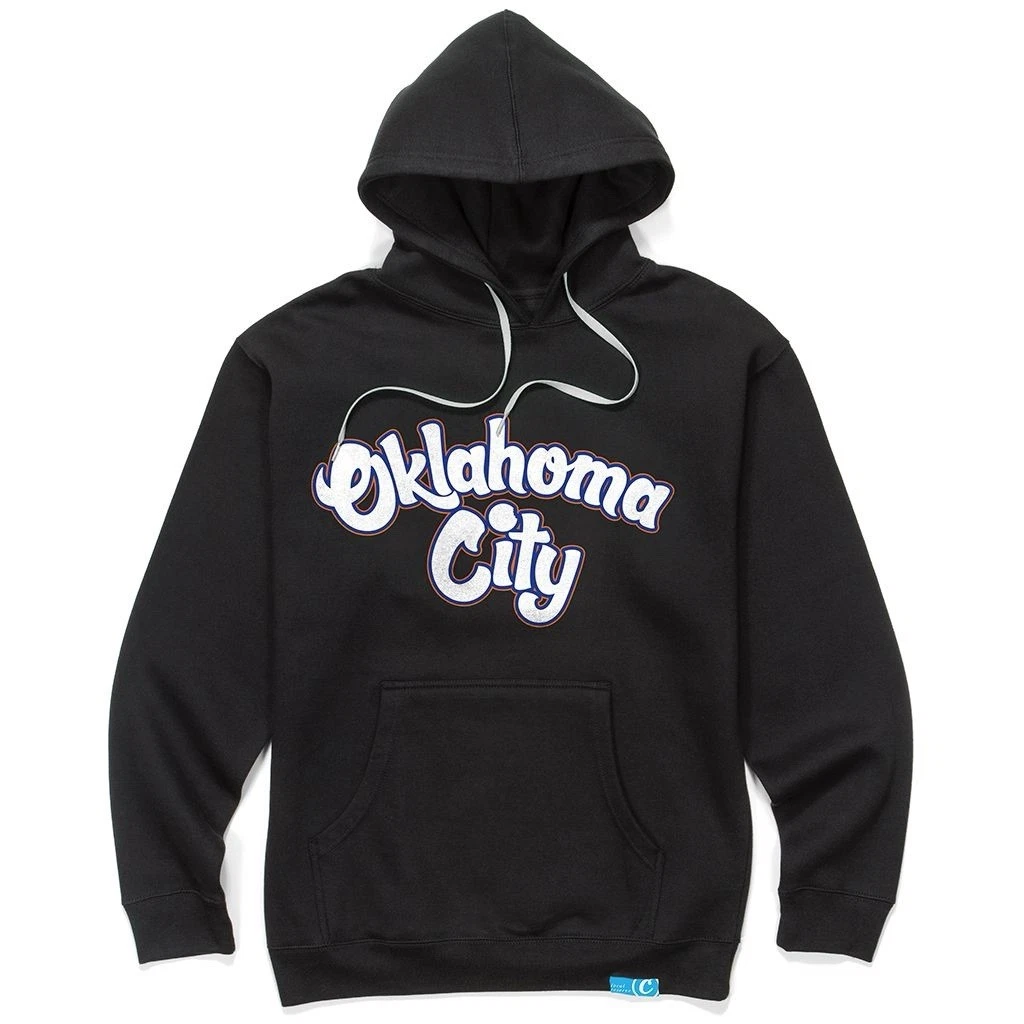 Cookies Clothing OKC Oklahoma City Script Pullover Hoodie Size M Black NEW