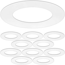 10 Pack White Goof/Trim Ring for 4 inch Recessed Can Down Light