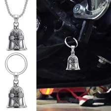 Motorcycle Bells for Biker Vintage Good Luck Bells with Hanger or Keychain