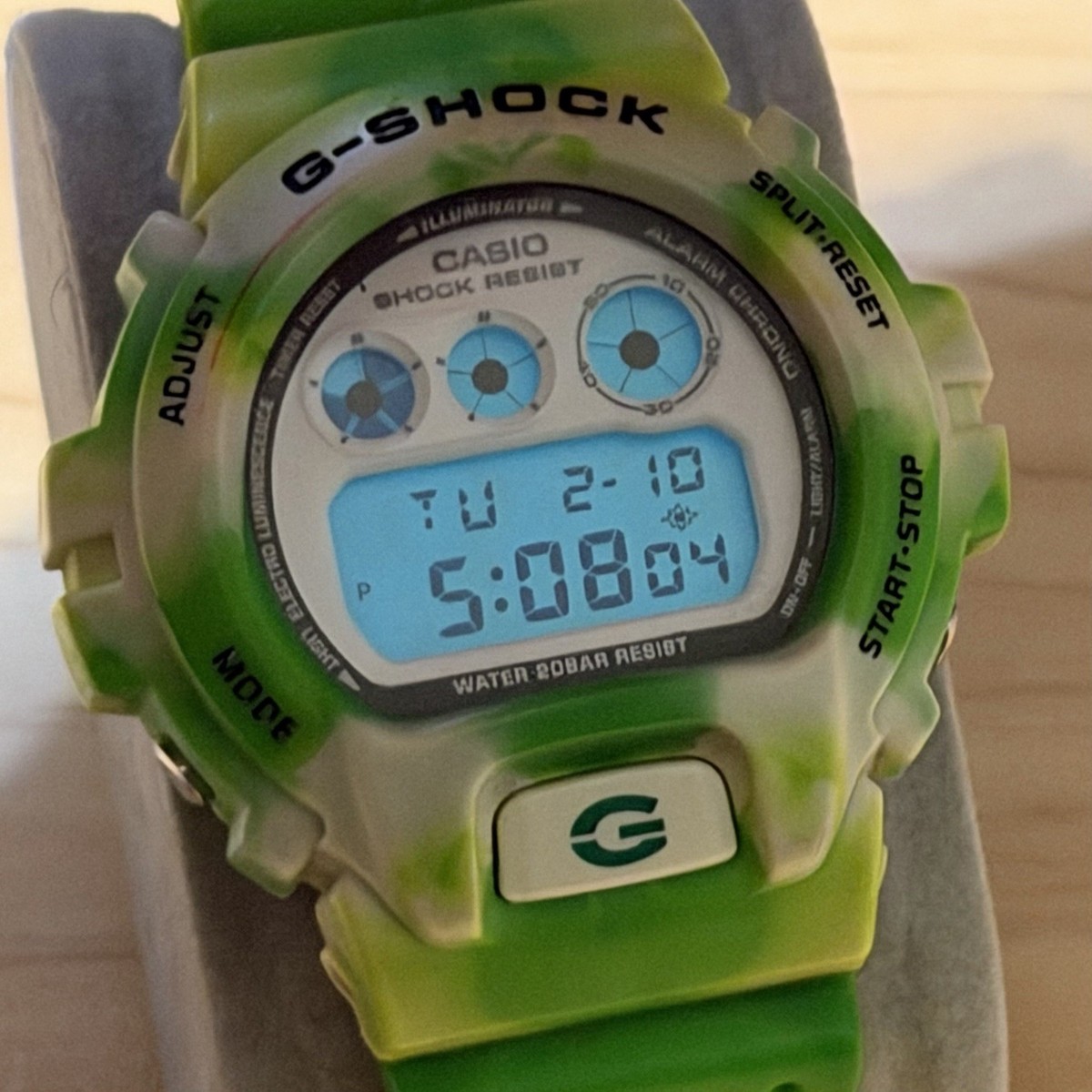 Casio G-Shock DW-6900JC-3 Jammin Colors Series Green LCD Mens