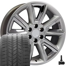 Cv73 20x8.5 Hyper Rims Goodyear Tires Tpms Set Fits Sierra Yukon Cv73 20x8.5 Hyper Rims Goodyear Tires Tpms Set Fits Sierra Yukon