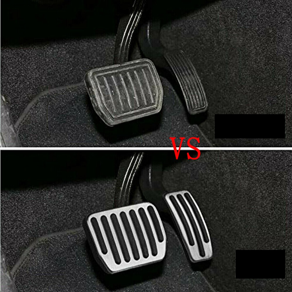 SP 2Pcs Aluminum Accelerator Pedal Cover Gas Pedal For Tesla Model 3 17-19