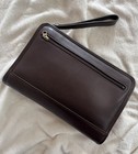 VTG Coach 9833 Mahogany Leather International Wristlet Clutch Purse USA Made
