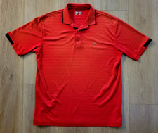 Callaway Opti-Dri Golf Polo Shirt Mens 2XL Red Striped Ribbed Performance