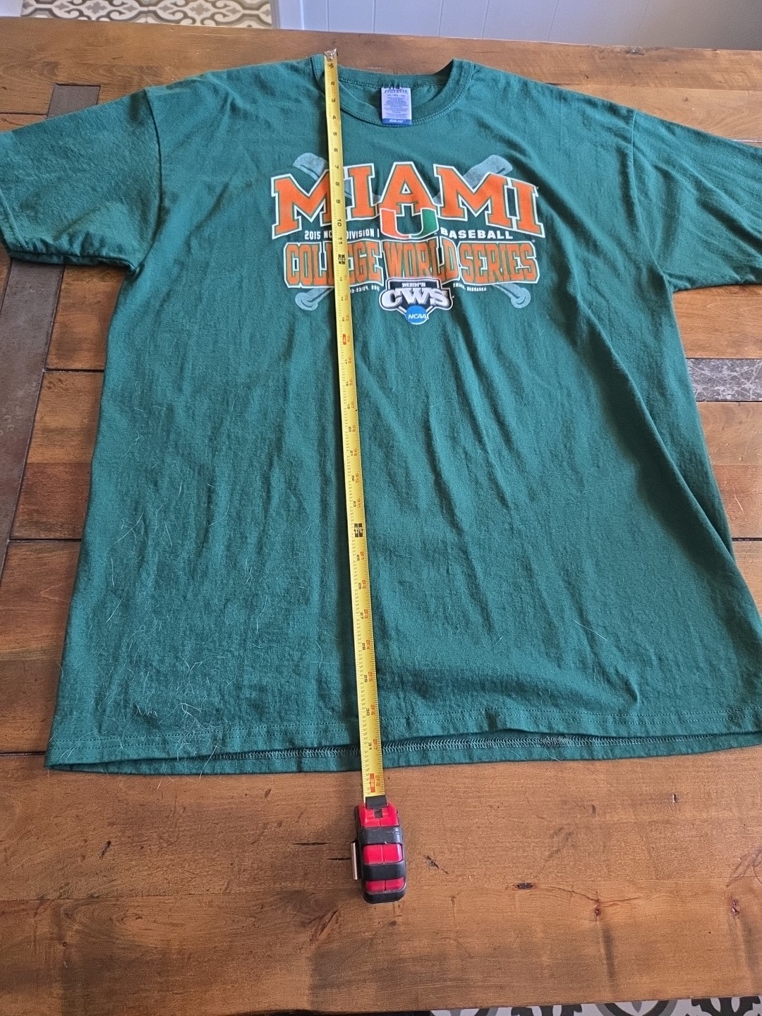 2015 NCAA Division I College World Series Miami Hurricanes T-Shirt image 5