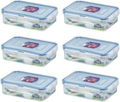 Lock&Lock Rechteckig Lebensmittel Aufbewahrung Brotdose Box 6er Set - HPL815