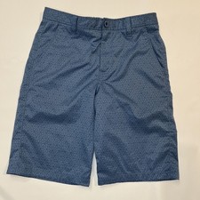 Boys Under Armour Sz 18 XL Performance Shorts Navy blue Athletic Loose Fit Geom