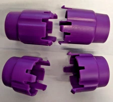 Genuine Power Wheels Dune Racer Front & Rear Hubcaps  Purple Set of 4