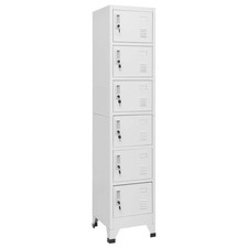 Image of Locker Cabinet Light Grey 38x40x180 cm Steel