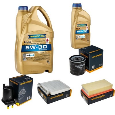 DENCKERMANN Inspektionspaket 6L RAVENOL HLS 5W-30 für Nissan NV200 Evalia