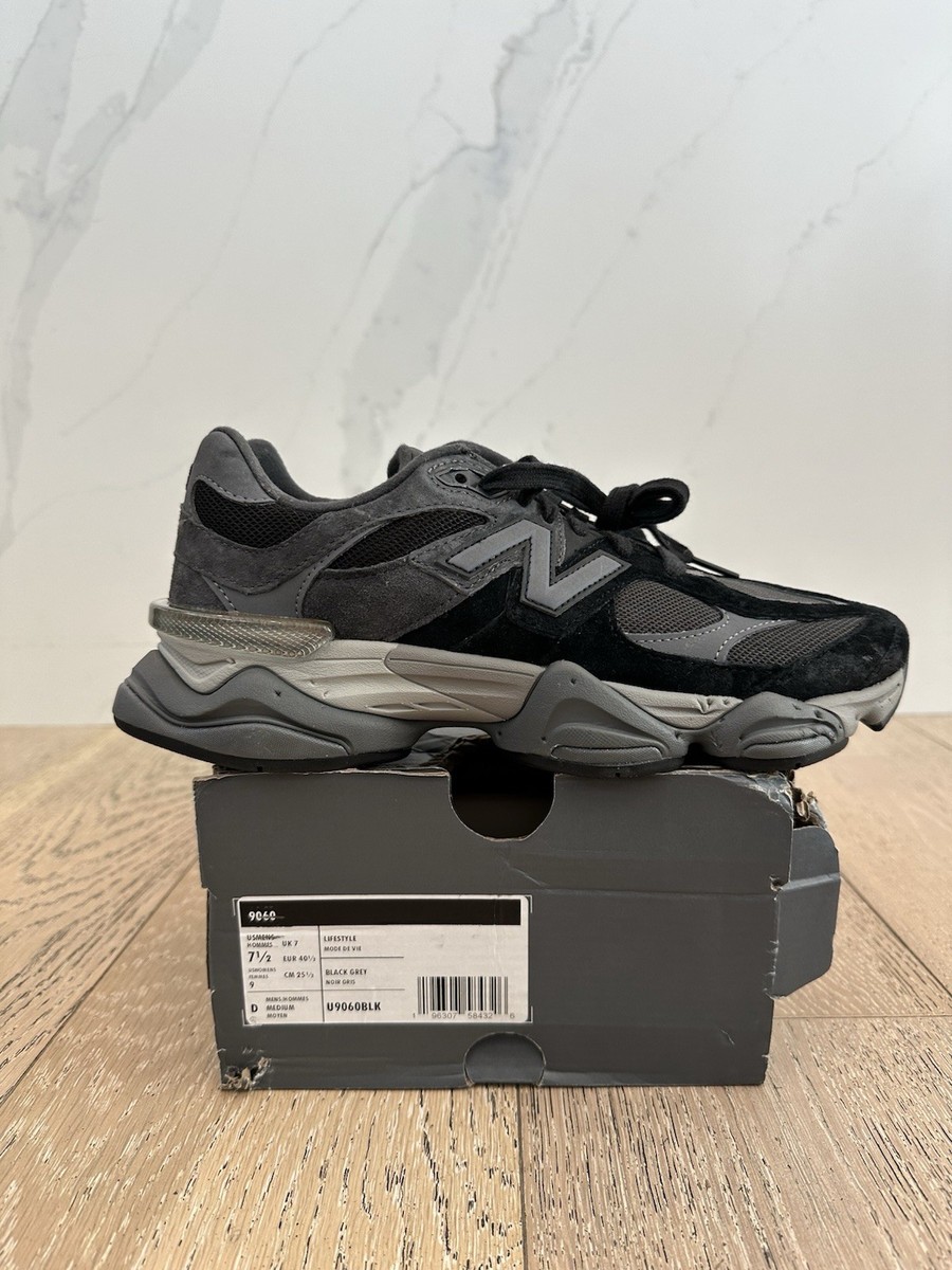 Size 7.5 - New Balance 9060 Black Castlerock Grey (U9060BLK) | eBay