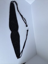 Vintage Black Beaded Women s Belt By Finesse Some Beads Missing Small Section