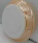 Vintage Fire King Peach Lusterware Milk Glass 9" Pie Pan Plate Anchor Hocking