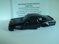 HO scale Slot Car Custom Resin body only 1973 Black Chevy Stock Car Fits AFX 1.5