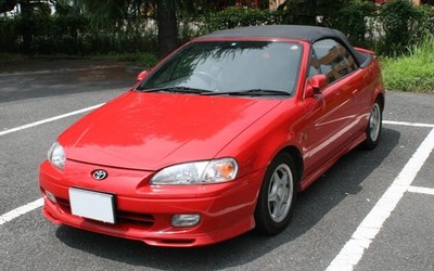 1996-98 Toyota Paseo Curtain Only Black/Gray Vinyl; 1612SS