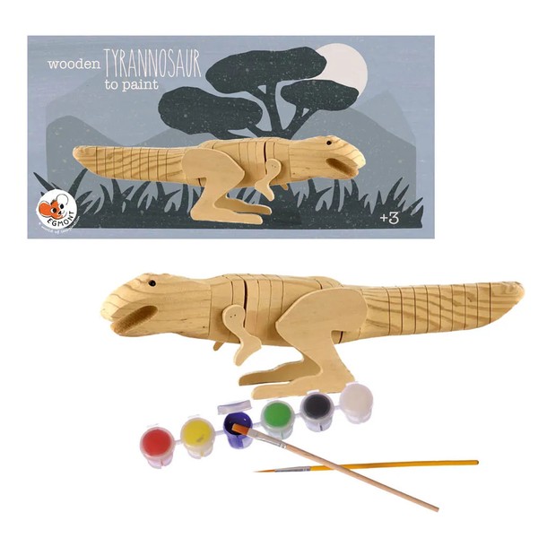 Holz Tyrannosaurus Bemalen Dino Kinder Basteln Kreativ-image