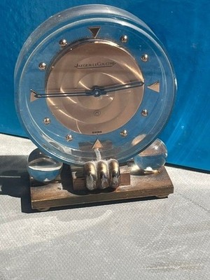 Jaeger le coultre Art Deco Schreibtischuhr 1930 Plexiglas 