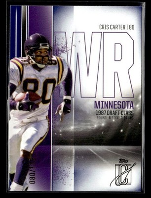 2024 Topps Signature Class #32 Cris Carter Indigo #/175 card