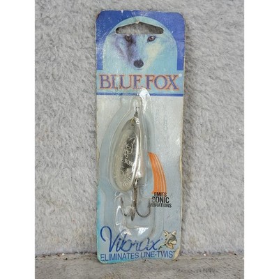 Blue Fox Super Vibrax #5 Spinner Fishing Lure Silver 7/16 oz Vintage