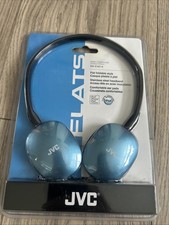 NEW SEALED JVC HA-S160-A Flats Foldable Headband Stereo Headphones Aqua Blue