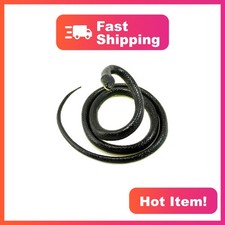 Paialco 52" Realistic Rubber Snake Toy Black