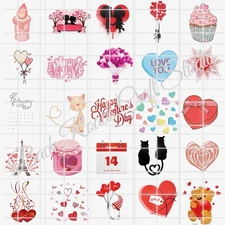 Valentines Day Waterslide Finger Nail Decals Instructions (set of 50) SS