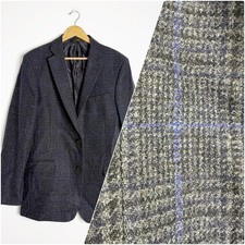 Brooks Brothers Regent Fit 42L 100 Wool Plaid Windowpane Blazer Sport Coat