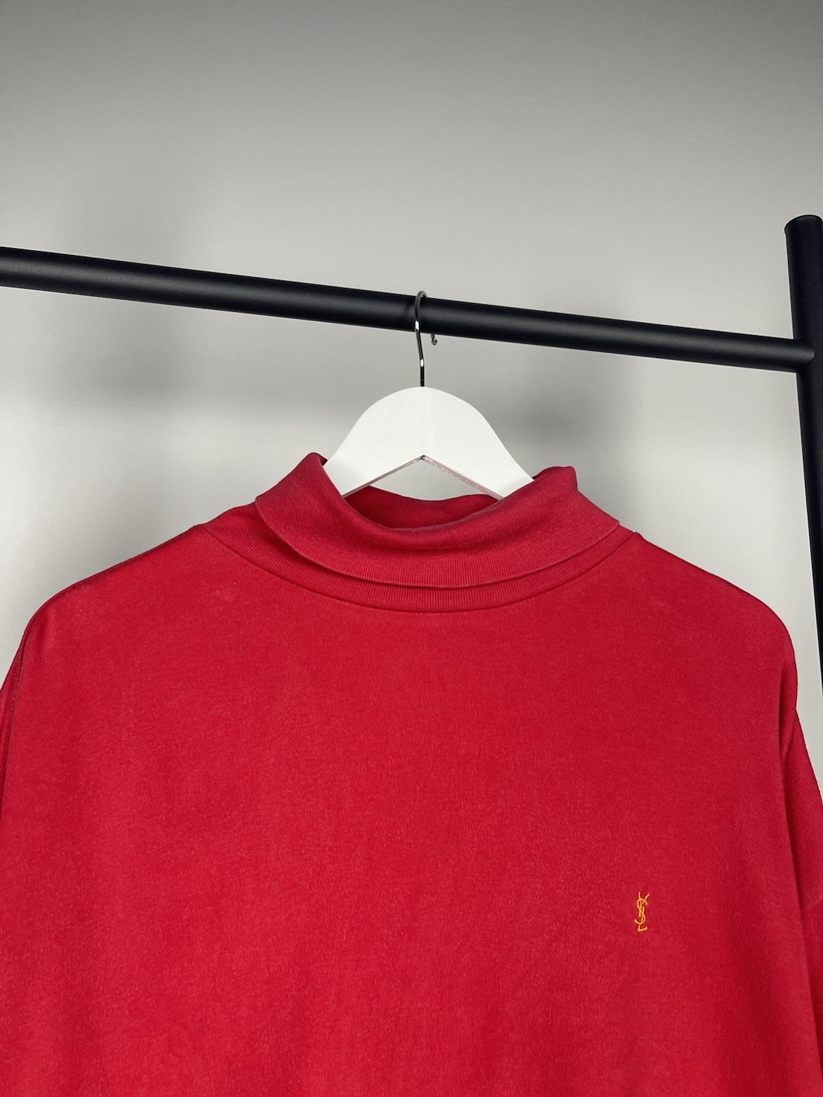 Maglione girocollo rosso Yves Saint Laurent YSL taglia L