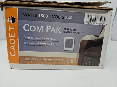 #ad #ad Cadet 1500 W 240 Volts Com Pak In Wall Fan forced Electric Heater White $59.99