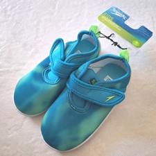 NWT SPEEDO Kids Water Shoes Boys Girls Swim Blue Green Tie Dye Sz M 7-8 Youth