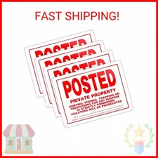 Posted No Trespassing Signs Private Property Mate No Hunting Sign 10x14 Inch Rus