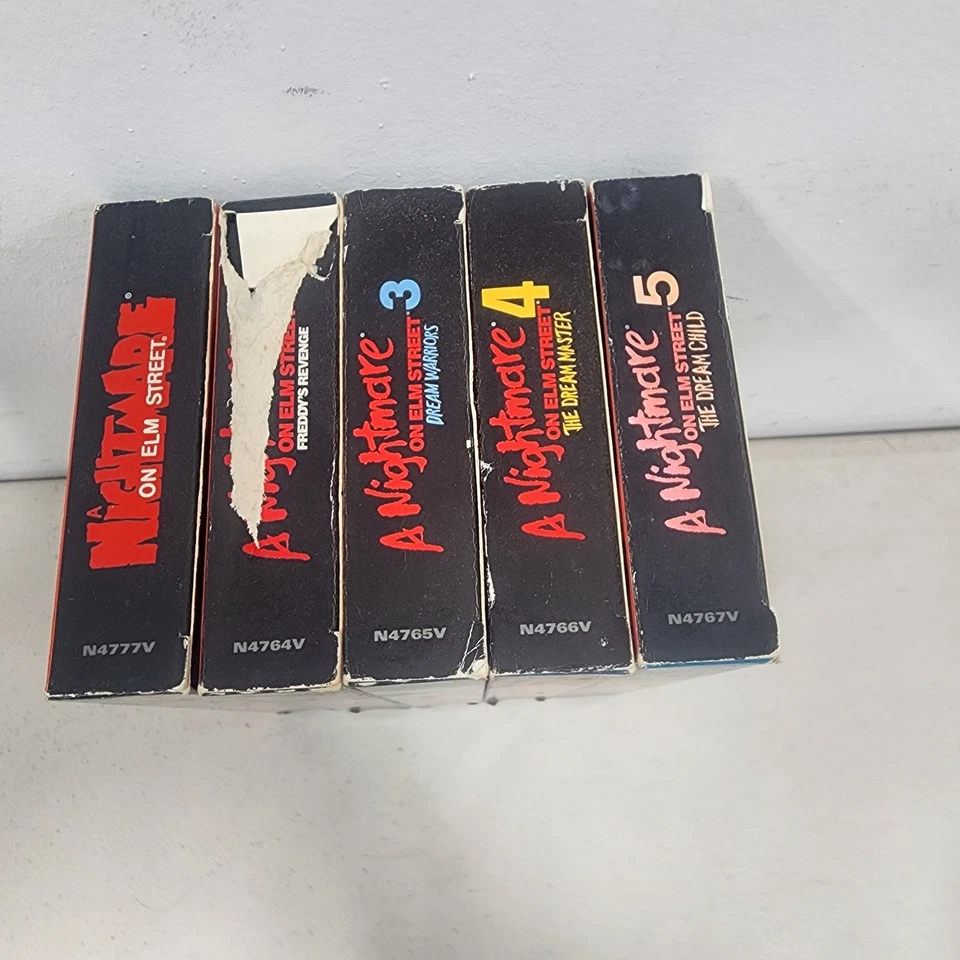 Nightmare on Elm St 1 2 3 4 5 VHS Lot Collection - Image 2 of 4