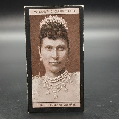 Antique Wills Portraits Of Royalty QUEEN OF DENMARK Tobacco Cigarette Card