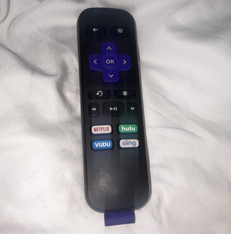Roku RC-ALIR Wireless Remote Control Black/Purple w Netflix Hulu Vudu Sling