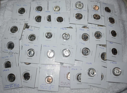 60 Roosevelt Silver Dimes 10c   - 1946-1964 - Sixty Silver Dimes BU