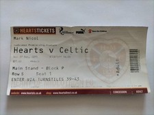 Sammler Ticket 15/16 Hearts - Celtic Glasgow