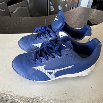 Mizuno Men's Baseball Cleats Blue White US Size 1.5 Medium Width