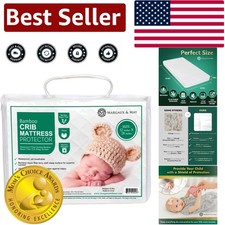 4-Layered Fitted Crib Mattress Protector - High Absorbency Bamboo Cover 28x52